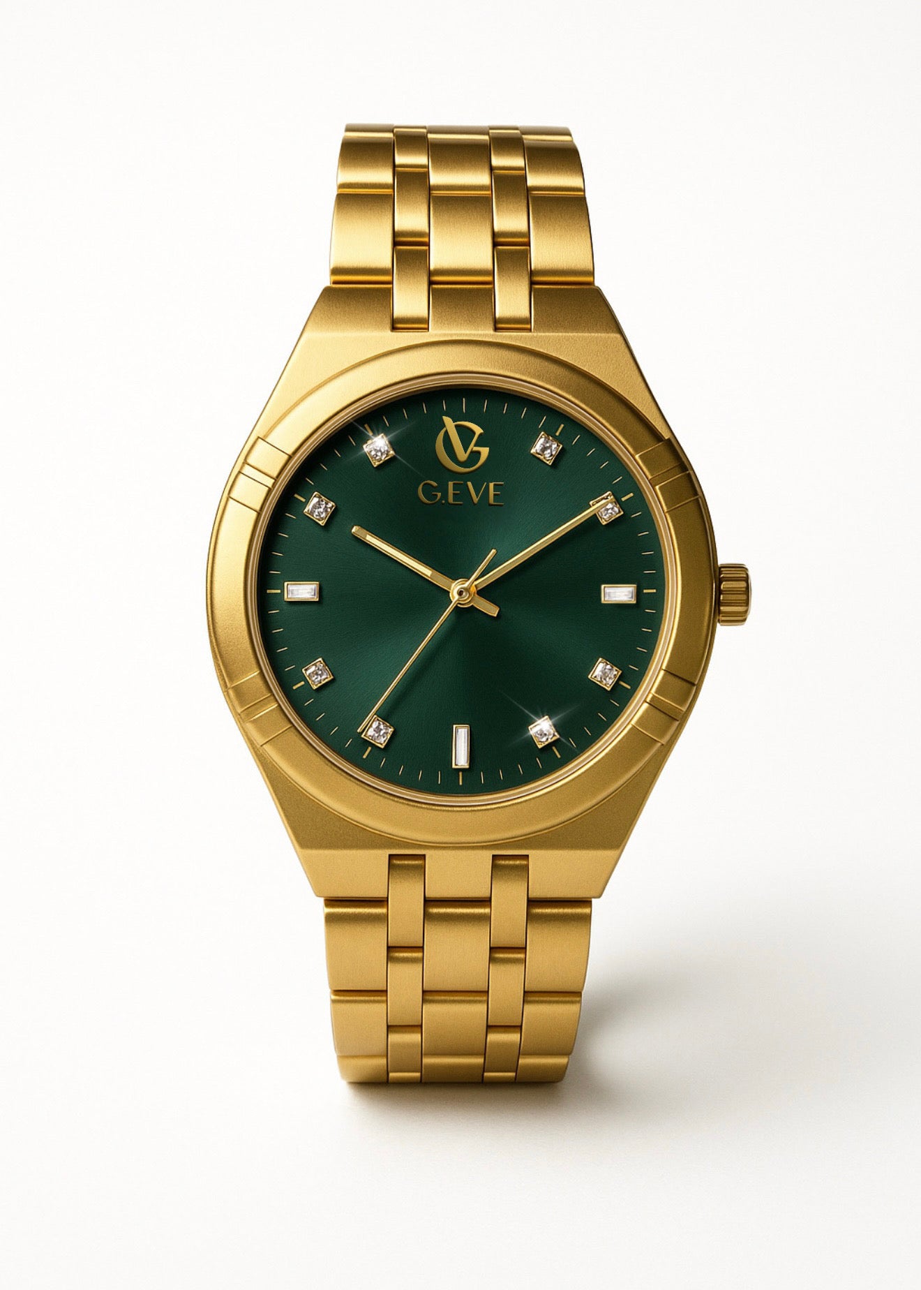 G.EVE Uhr Moissanite 1ct & 18k Vergoldet