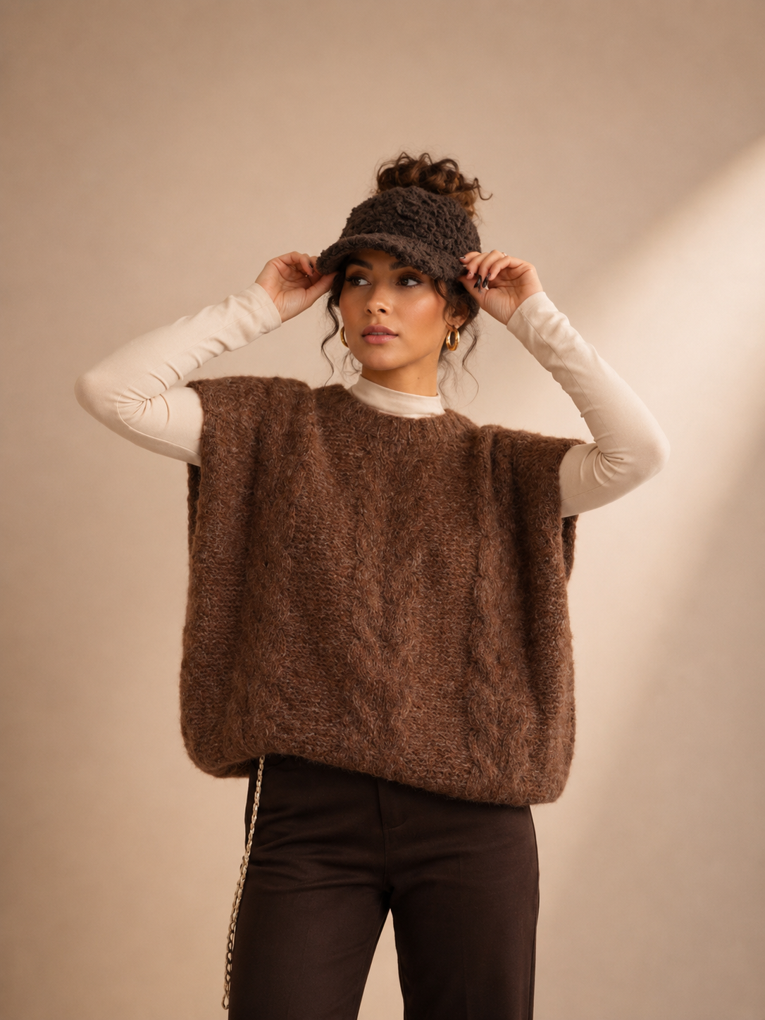 Zopfstrick-Pullunder Soft Pullover