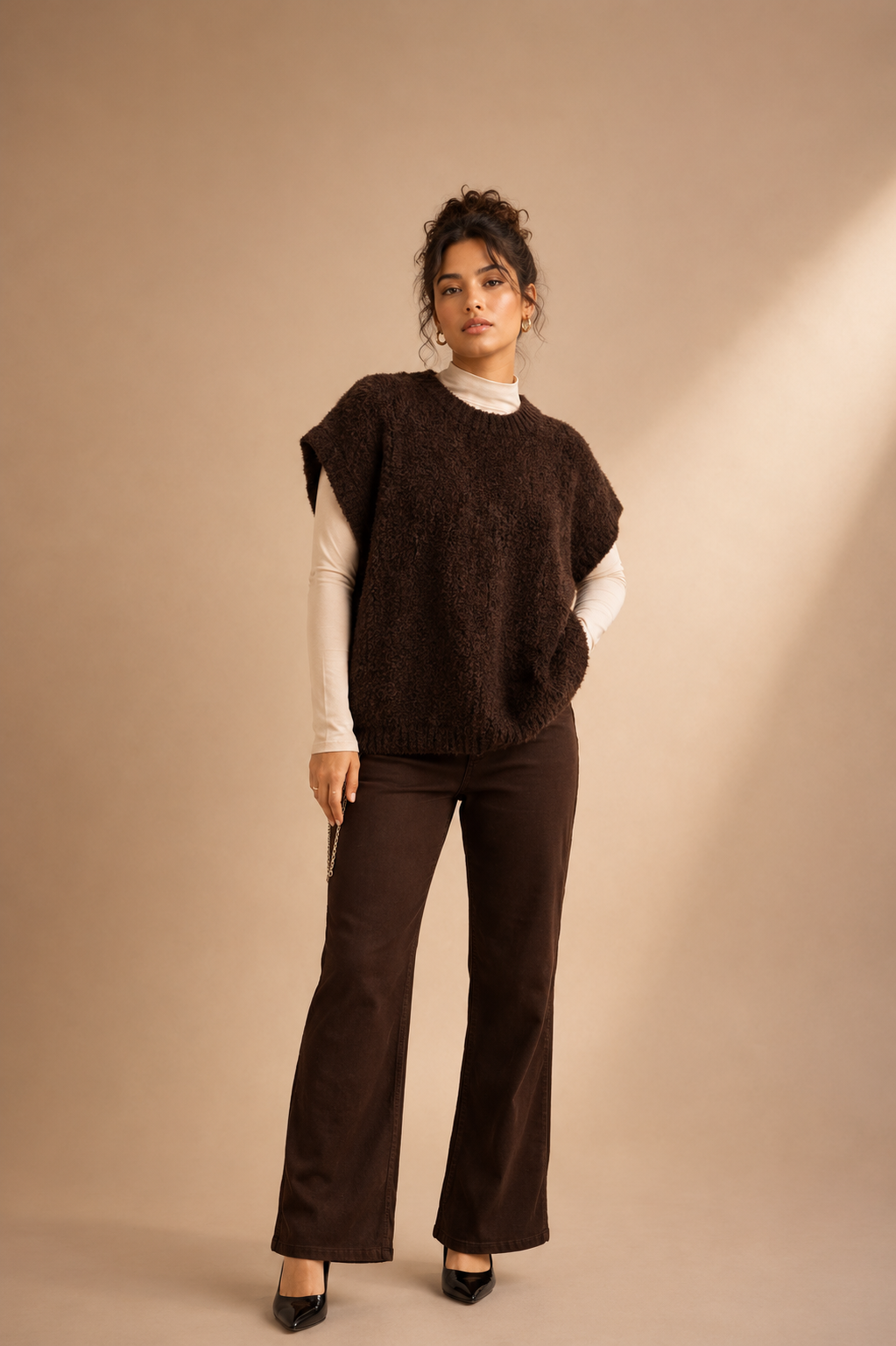 Zopfstrick-Pullunder Soft Pullover