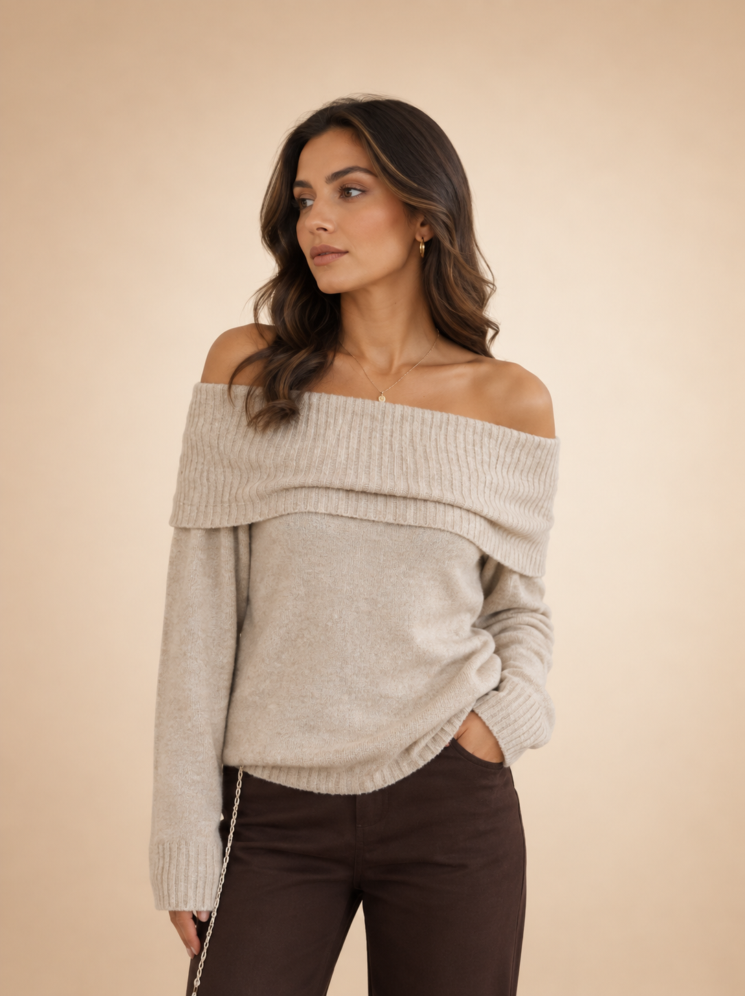 Off-Shoulder-Pullover