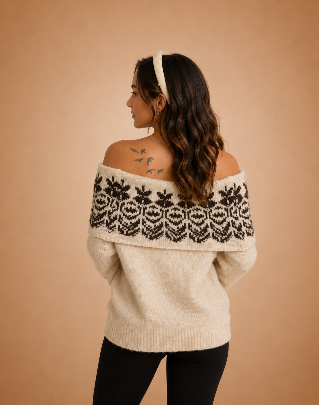 Pullover Flocke Schulterfrei