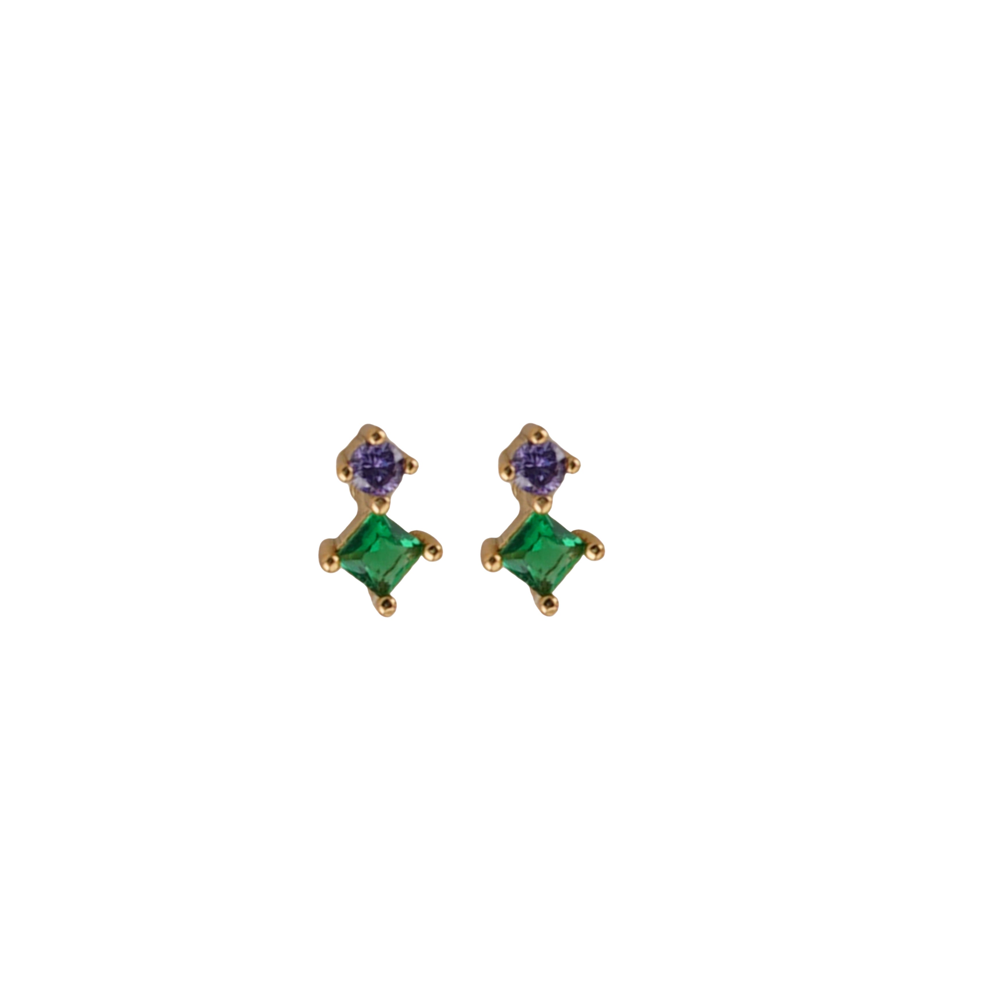 Emerald Charm Earring