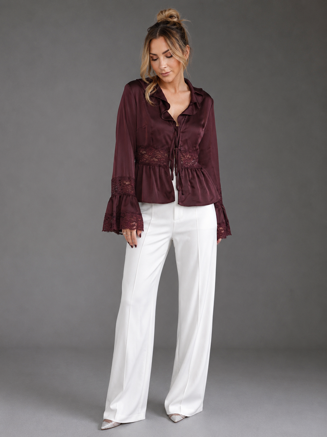 Satin Bluse