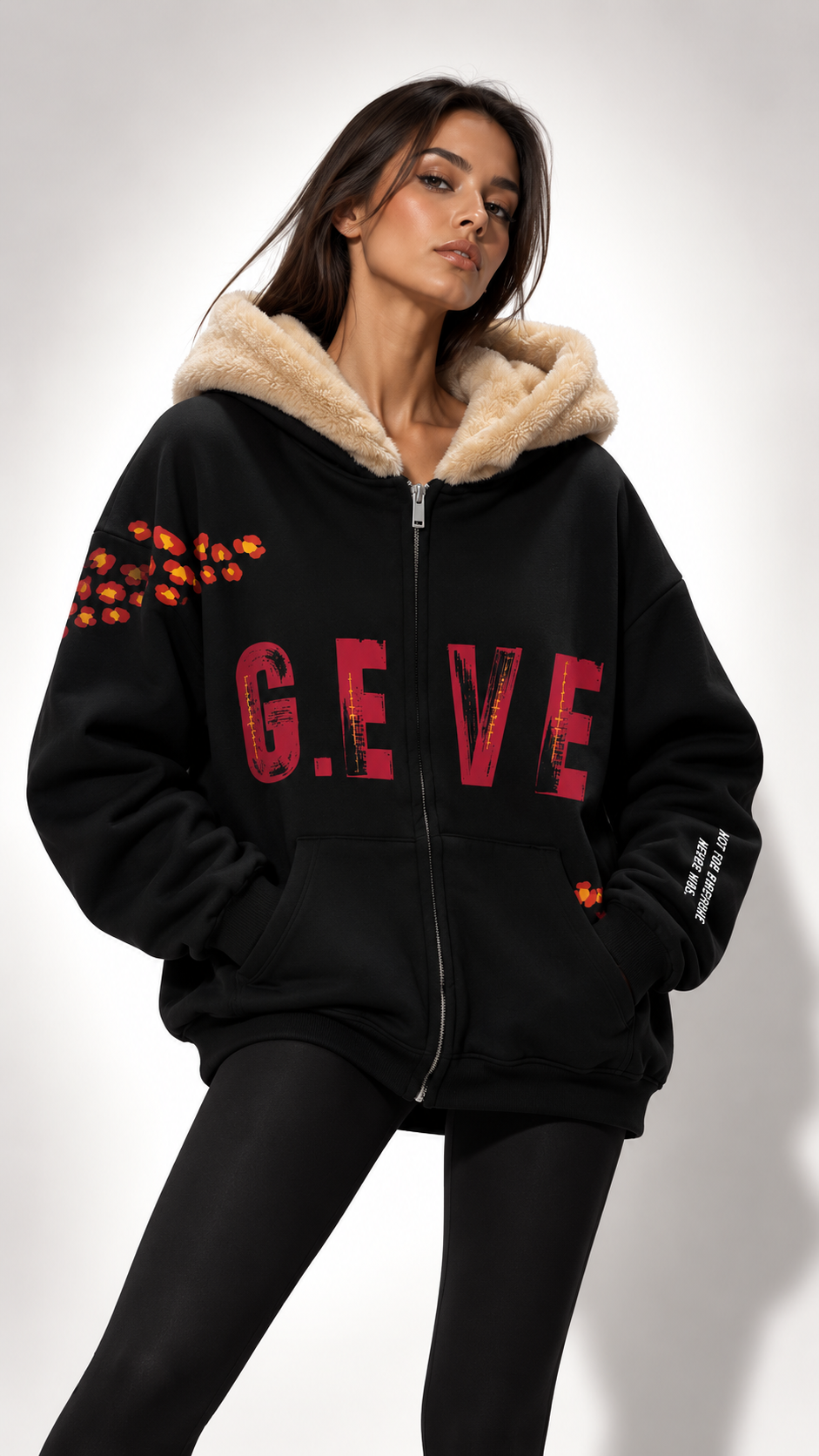 Herbst Collection | Teddy Hoodie Black