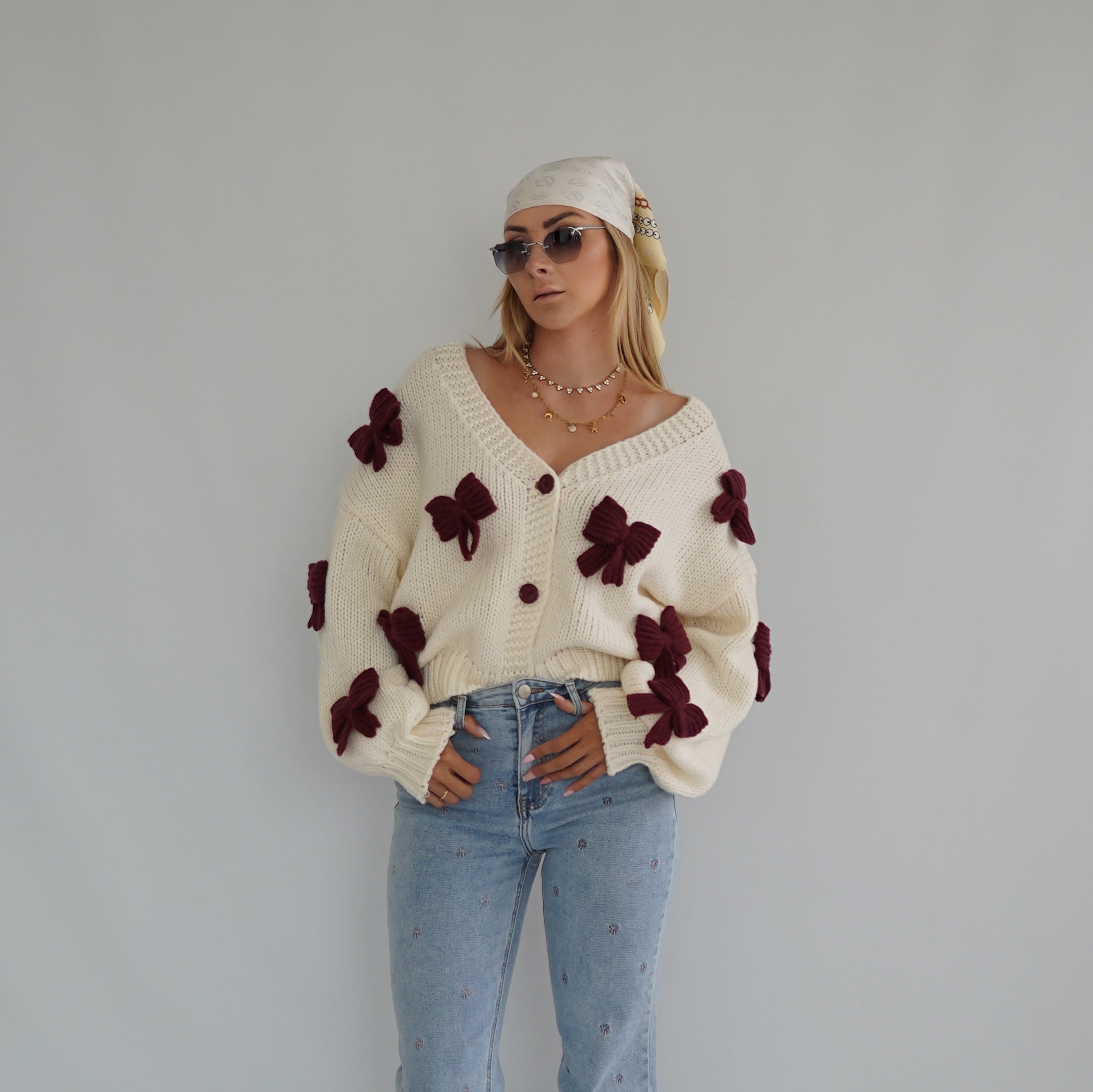 Schleifen Cardigan