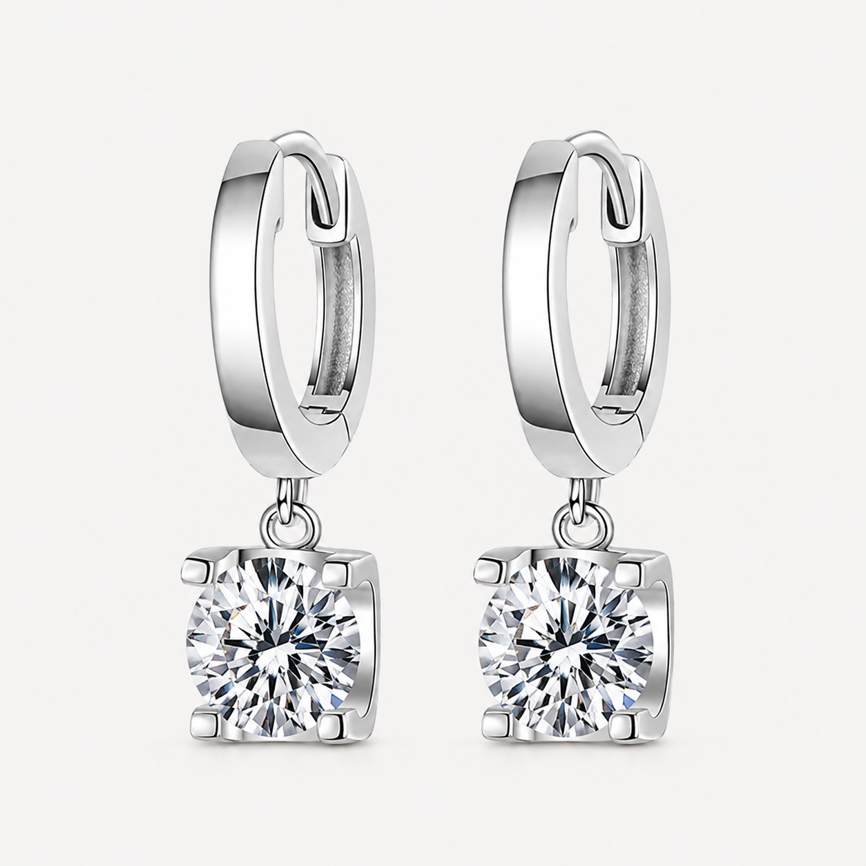 White Lab. Diamonds Earrings
