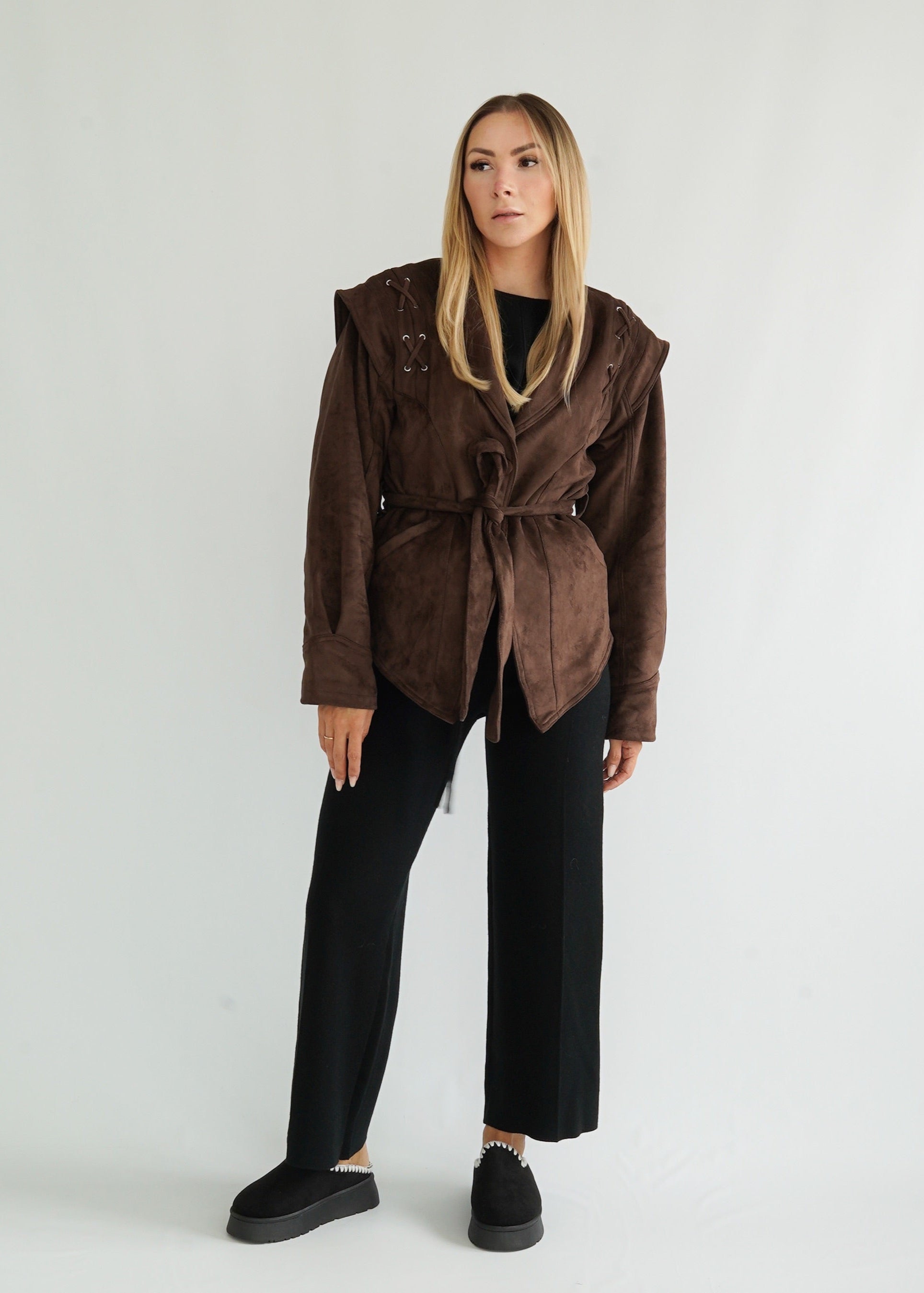 Samt Jacke Coffee