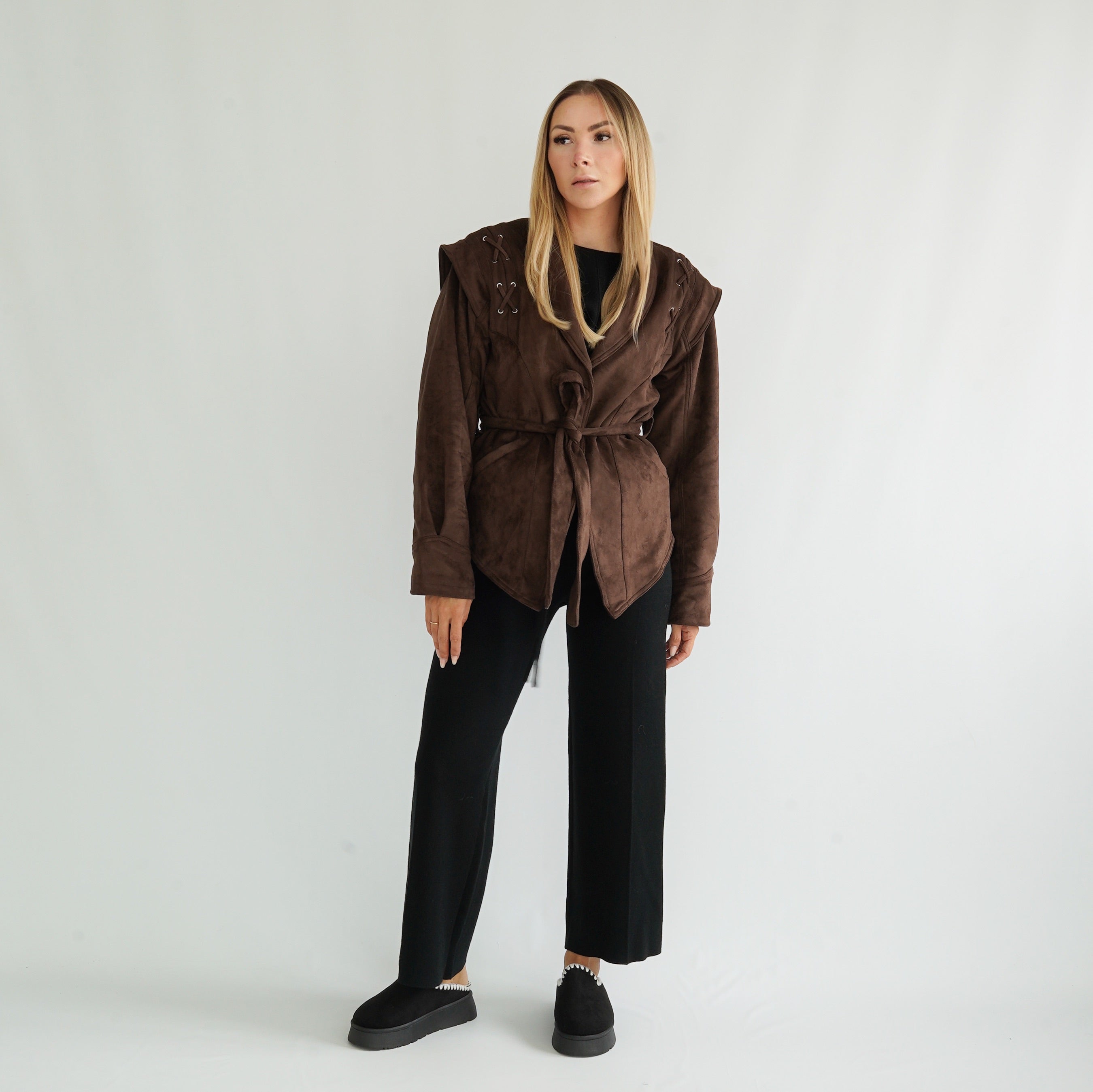 Samt Jacke Coffee