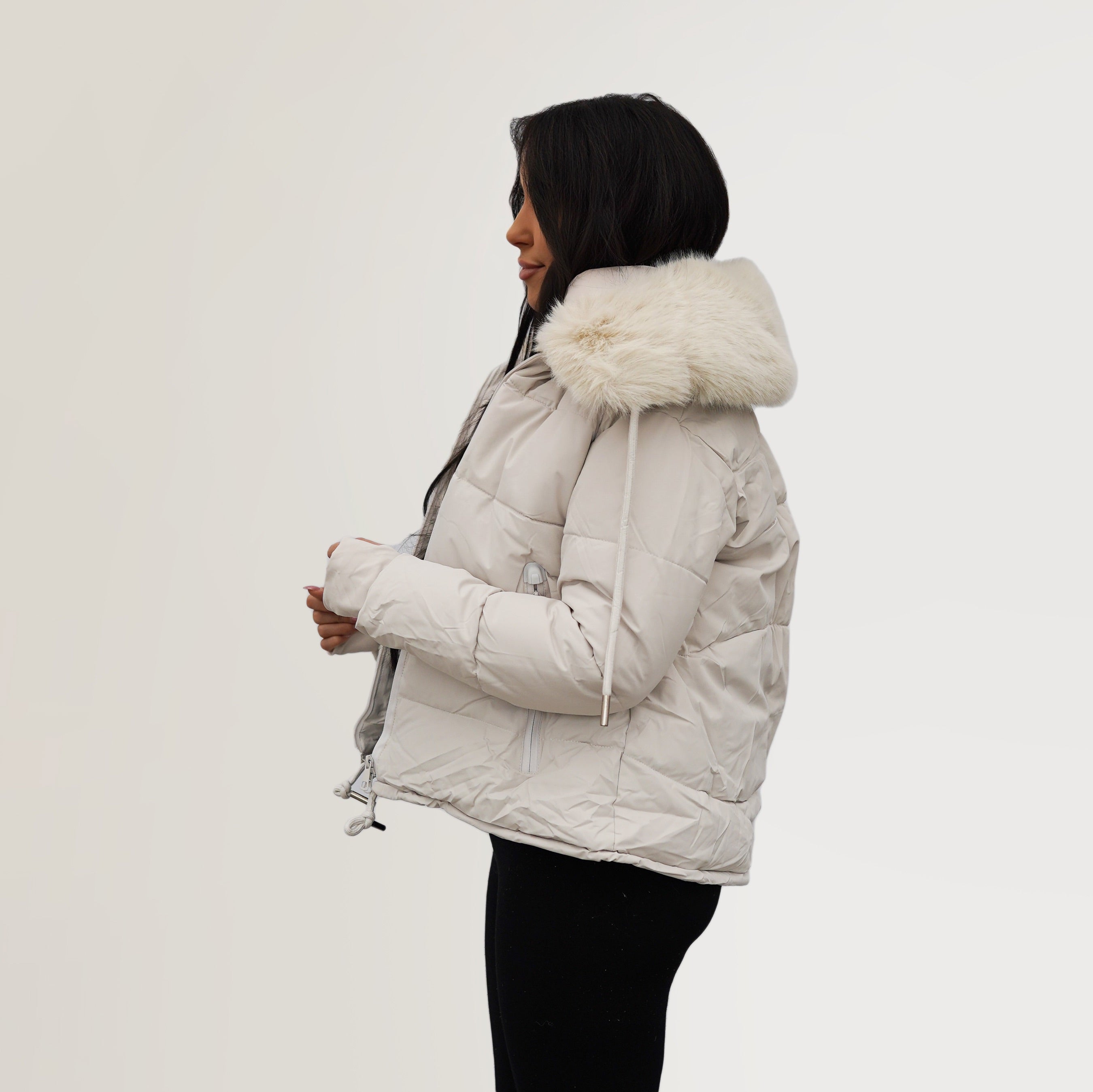 Winterjacke Beige