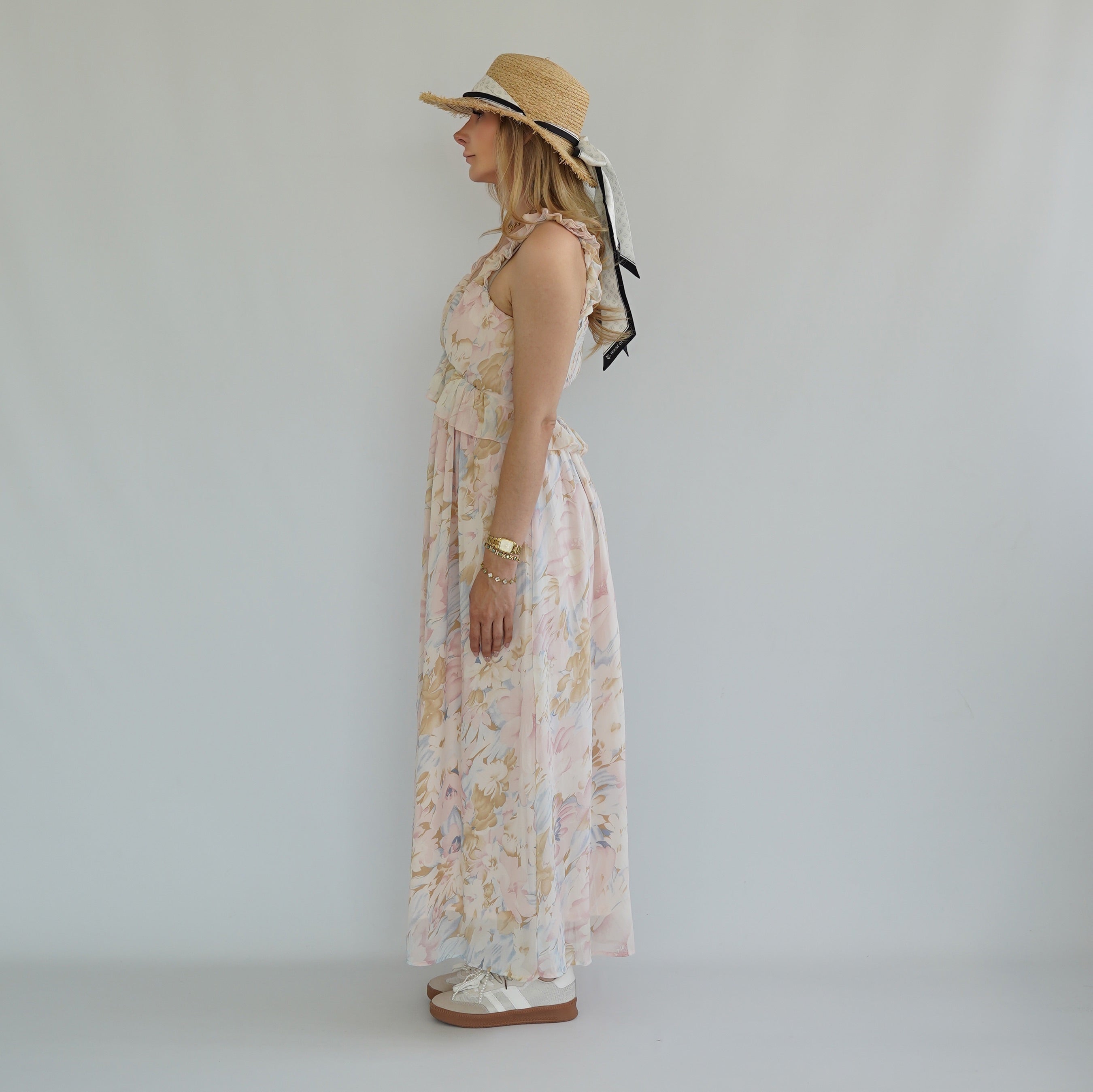 Blumen Kleid lang