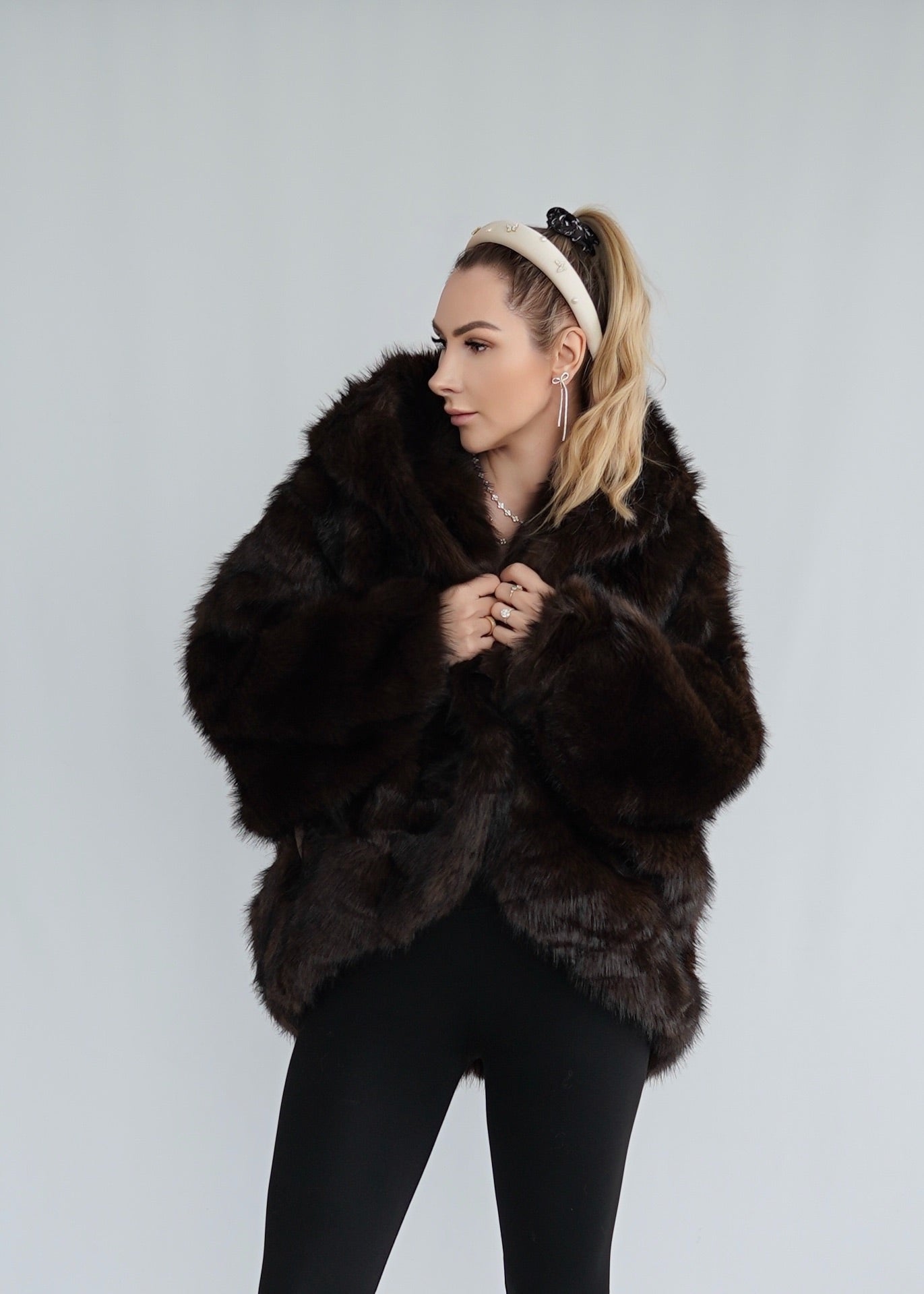 Kunstfell Oversized Jacke