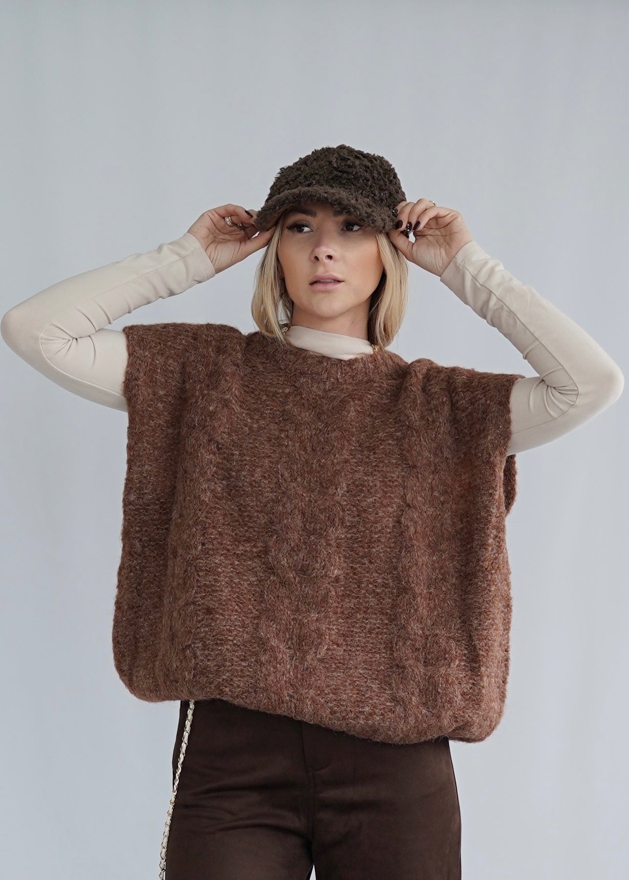 Zopfstrick-Pullunder Soft