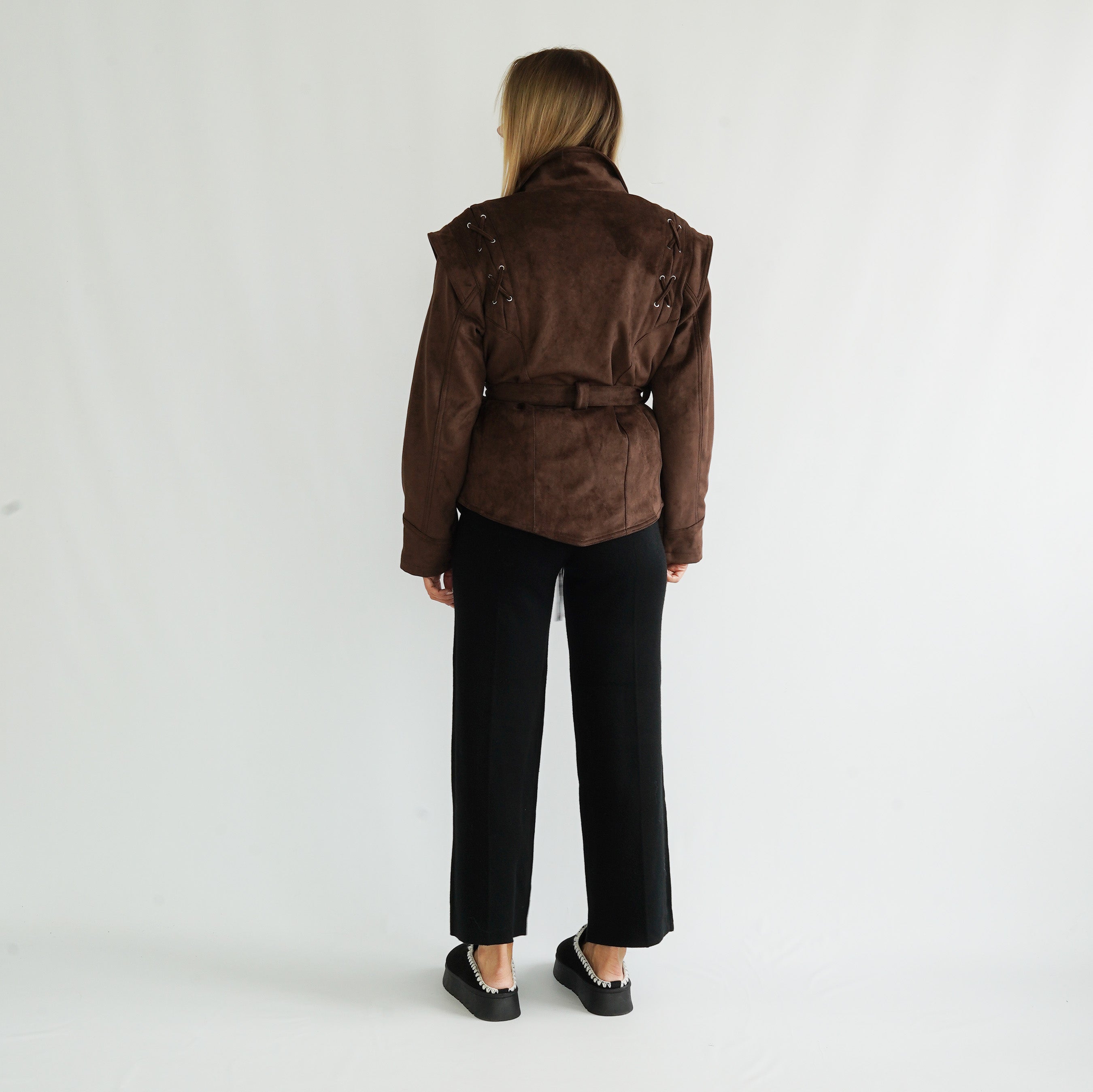Samt Jacke Coffee